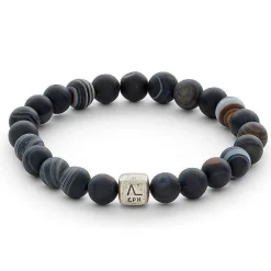 Alexander Lynggaard Armbånd - Striped Agat 8mm