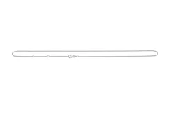 Anker Facet Sølv Halskæde 55 cm - 9120111