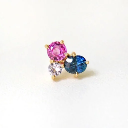 Anpé Atelier Varnaya 18kt Guld Ørestik m. Safirer