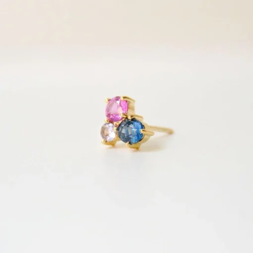 Anpé Atelier Varnaya 18kt Guld Ørestik m. Safirer
