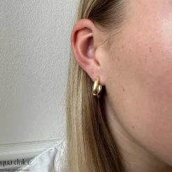 Aqua Dulce Big Emma Hoop sølvforgyldt - 5535