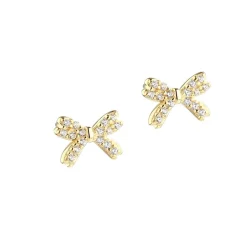 Aqua Dulce Darling Bow Ørestikker Forgyldt