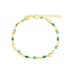 Aqua Dulce Green Garden Armbånd Forgyldt