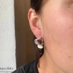 Aqua Dulce Rhumba Medium Hoop I Sølv - 5319