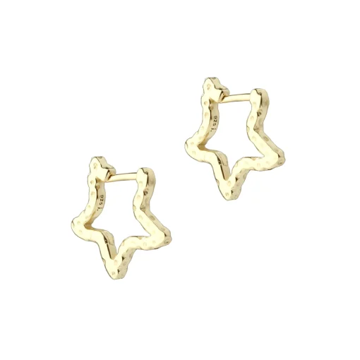 Aqua Dulce Stelle Hoops i Forgyldt Sølv 窶Øreringe