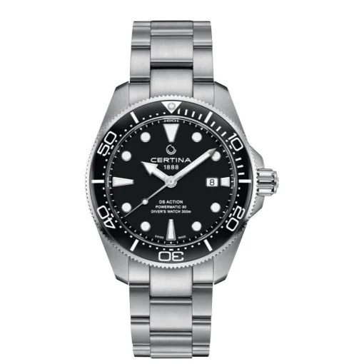 Certina DS Action Powermatic 80 Herreur - Sort Urskive