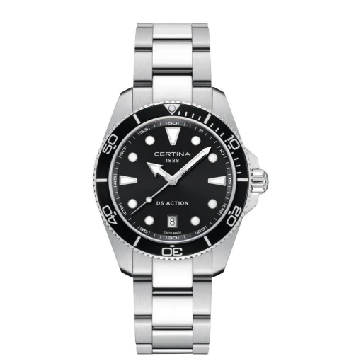 Certina DS Action Sort Urskive 40mm - Quartz