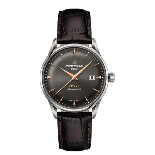 Certina DS-1 Powermatic 80 Herreur - Atracitgrå Urskive