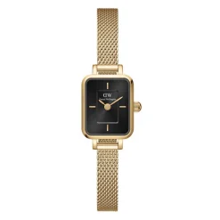 Daniel Wellington Quadro Mini Evergold Black Firkantet Dameur