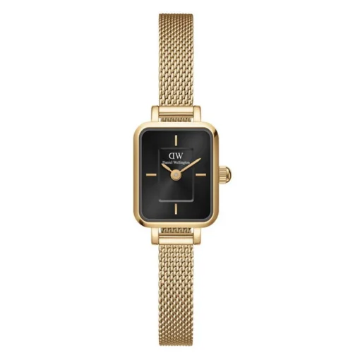 Daniel Wellington Quadro Mini Evergold Black Firkantet Dameur