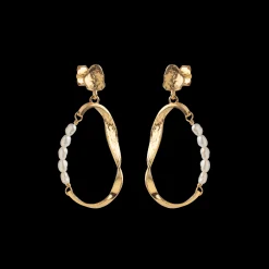 Enamel Aloma Pearl Small Øreringe I Forgyldt Sølv - E339GM