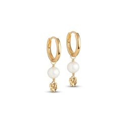 Enamel Cara Forgyldte Hoops - E372GM