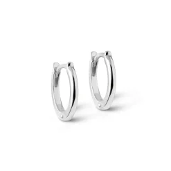 Enamel Classic Sølv Hoops 8mm - E176S