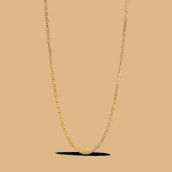 Enamel Curb Chain Necklace Forgyldt Sølv - N115G