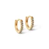 Enamel Petite Flora Forgyldt Hoops 6mm - E173GM