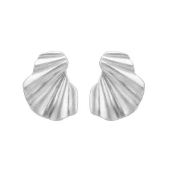 Enamel Wave Earrings I Sølv - E70SM