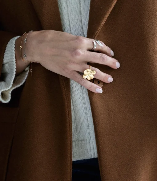 Flora Danica Græs Statement Ring - Sølv