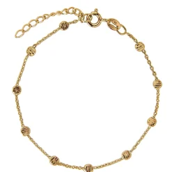 Jeberg Jewellery Gold Beads Bracelet - 4575-16-G