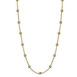 Jeberg Jewellery Gold Beads Necklace sølvforgyldt - 4575-42-G