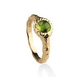 Jeberg Jewellery I Am Gold Ring Peridot sølvforgyldt - 60800