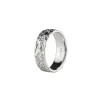 Jeberg Jewellery Mens Moon Band Ring I Sølv