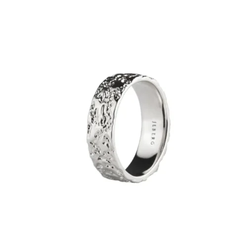 Jeberg Jewellery Mens Moon Band Ring I Sølv