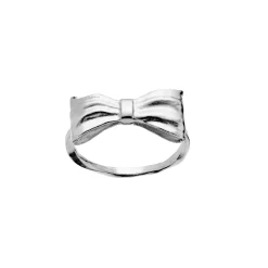 Maanesten Satin Sølv Ring Sløjfe