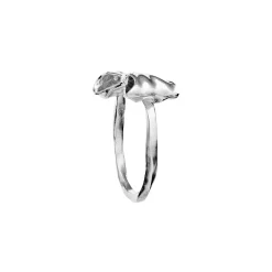 Maanesten Satin Sølv Ring Sløjfe