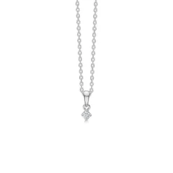Mads Z 14 kt. Crown Diamant Vedhæng 0.04 ct. Hvidguld