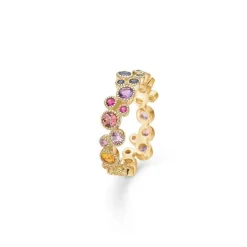 Mads Z 14 kt. Luxury Rainbow ring med ægte sten