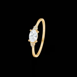 Mads Z Alicia 8 kt. Guld Ring Med Oval Zirkonia