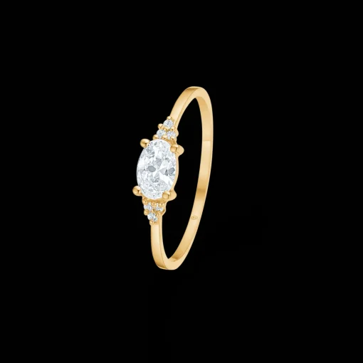 Mads Z Alicia 8 kt. Guld Ring Med Oval Zirkonia