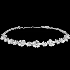 Mads Z Fleur Sølv Armbånd m. Hvid Topas