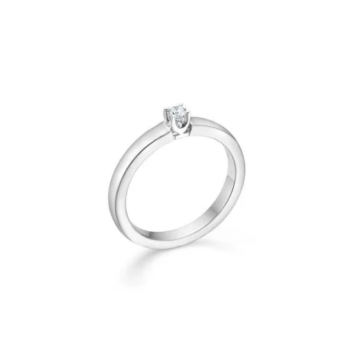 Mads Z 14kt. Crown Alliancering Hvidguld 0.09 ct.