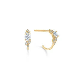 Mads Z 14kt Leonora Øreringe Hvid Topas 0.09Ct W.Si