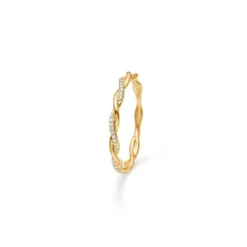 Mads Z 14kt Poetry Twist Ring 0.05Ct