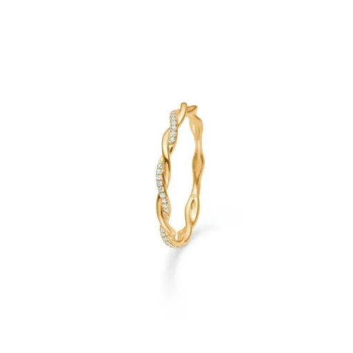 Mads Z 14kt Poetry Twist Ring 0.05Ct