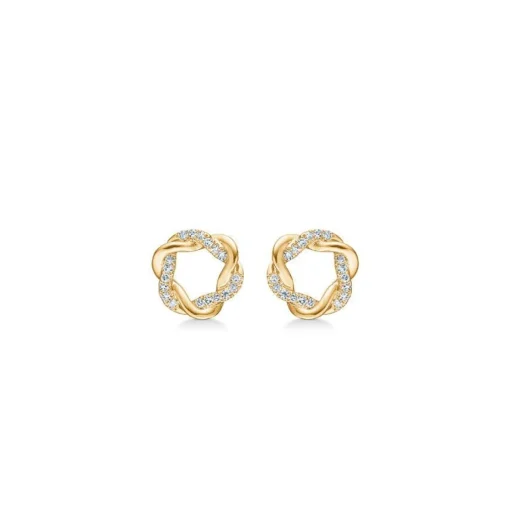 Mads Z 14kt Twist Ørestikker 0.085Ct W.Si