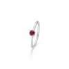 Mads Z Poetry Solitaire Sølv Ring Granat