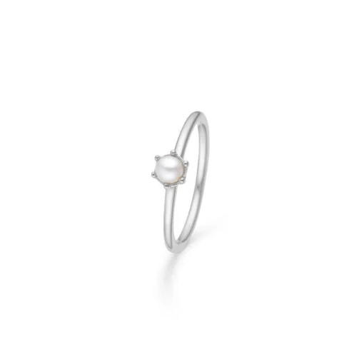 Mads Z Poetry Solitaire Sølv Ring m. Perle