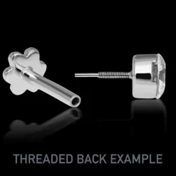 MARIA TASH Diamond Trinity Threaded Stud 18kt Hvidguld
