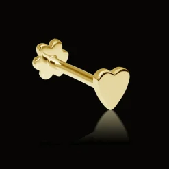 MARIA TASH Heart Threaded Stud
