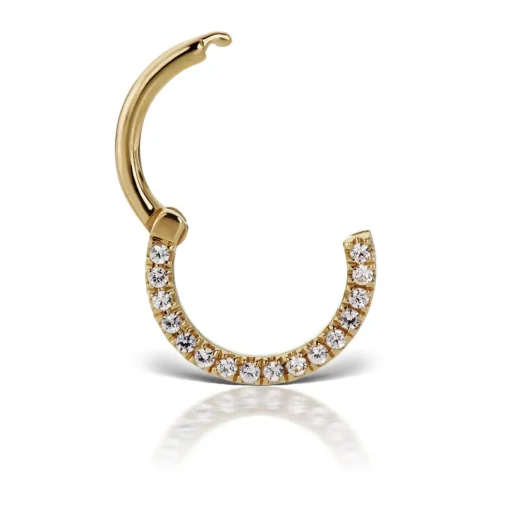 MARIA TASH 18kt Diamond Horizontal Eternity Hoop