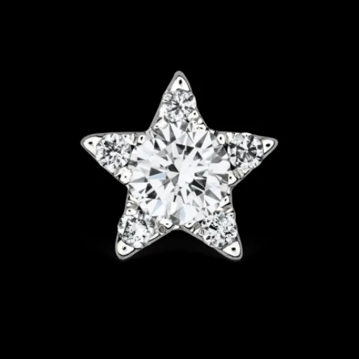 MARIA TASH 4.5mm Diamond Star Threaded Stud 18kt hvidguld