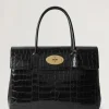 Mulberry Bayswater Croc Black