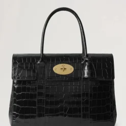 Mulberry Bayswater Croc Black
