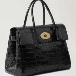 Mulberry Bayswater Croc Black