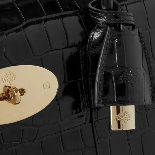 Mulberry Bayswater Croc Black