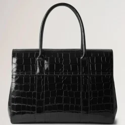 Mulberry Bayswater Croc Black