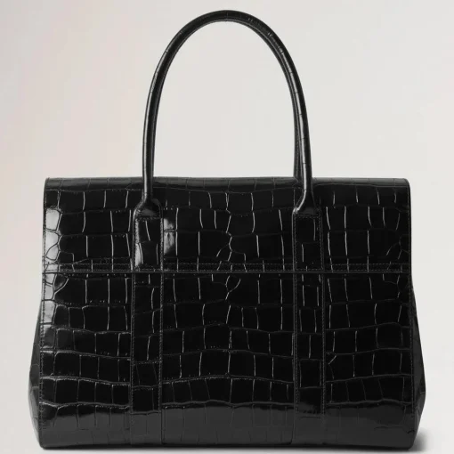 Mulberry Bayswater Croc Black
